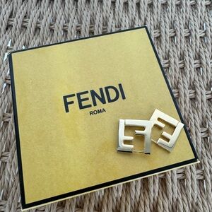 Fendi Made in Italy Gold Finish Earrings ELEGANT and brand new IN THE BOX